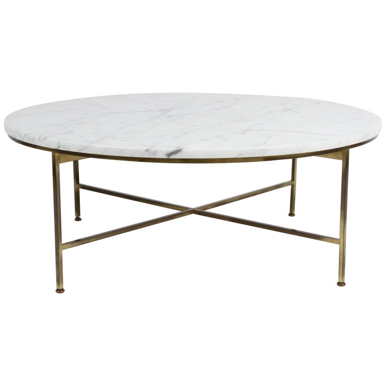 Paul Mccobb For Calvin Furniture Round Calacatta Marble Top And Brass  Coffee Table For Sale At 1Stdibs | Brass And Marble Coffee Table, Marble  Brass Coffee Table, Round Marble And Brass Coffee