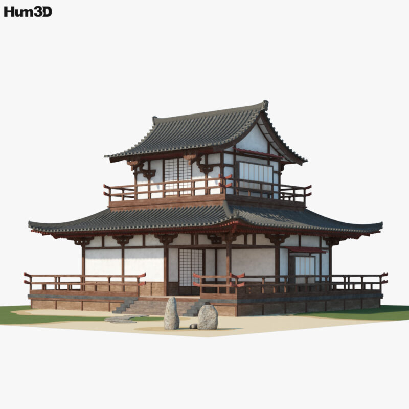 일본 전통 가옥 3D 모델 - 건축 On Hum3D