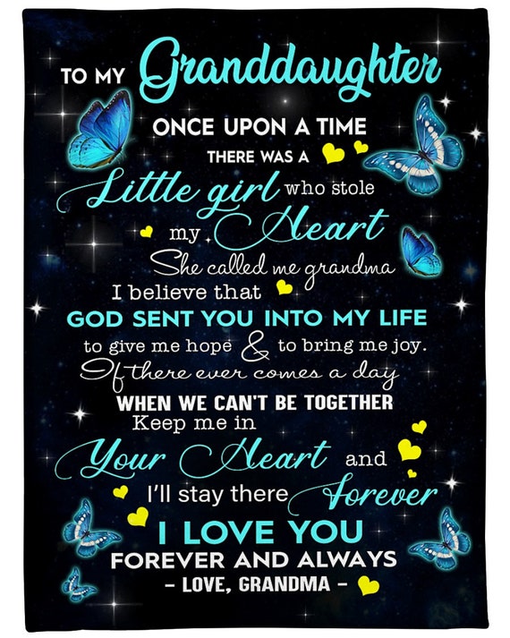 Personalized To My Granddaughter Love From Grandma Butterfly - Etsy