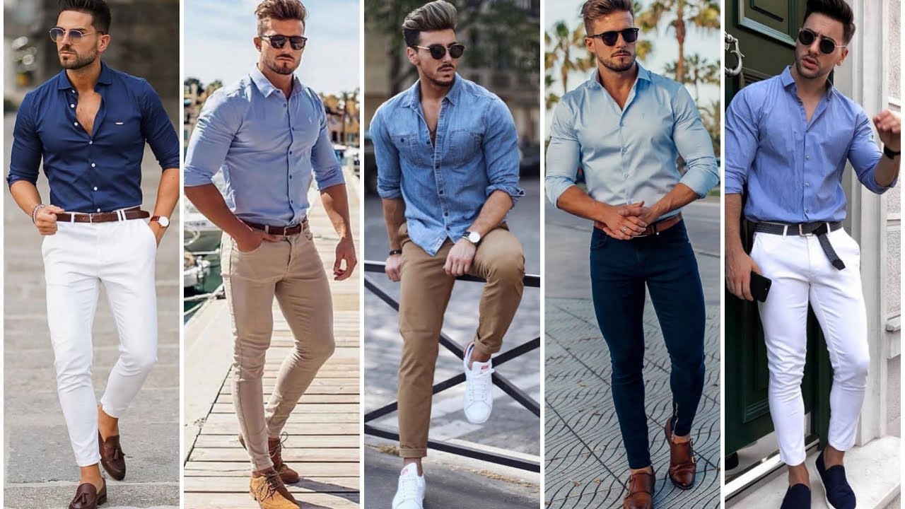 Blue Shirt | Blue Shirt Outfits Ideas For Men | Men'S Blue Shirt Outfits |  Mens Fashion & Style 2023 - Youtube