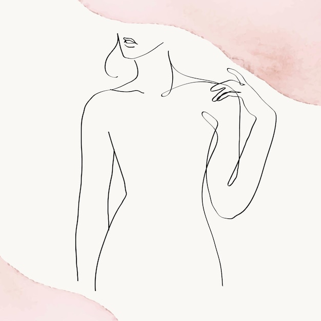 Woman Body Line Drawing Images - Free Download On Freepik