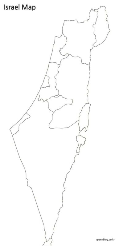 이스라엘 지도 3가지 종류 무료 다운로드 - Greenblog
