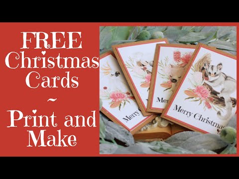 FREE Christmas Cards ~ Print and Make